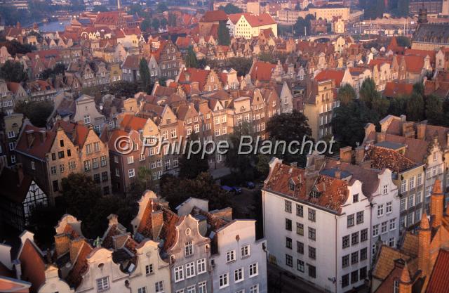 pologne gdansk 01.JPG - Vue aérienne du centre ville de GdanskPoméranie, Pologne